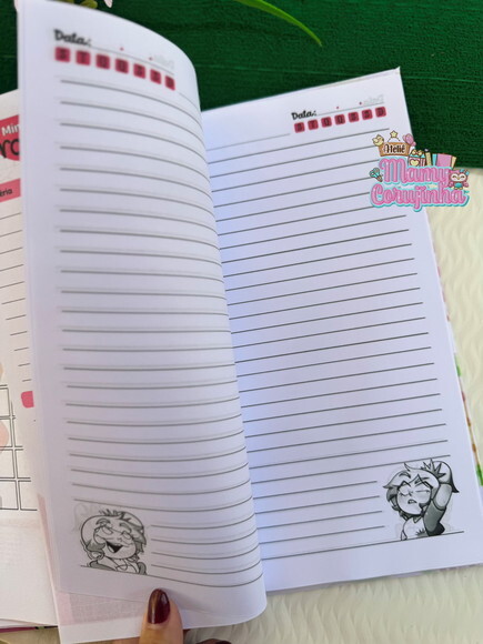 Caderno 10 de Matérias- Margo Pink -sem Adesivo- Torajo