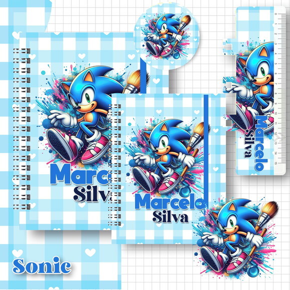 Caderno A5 Sonic