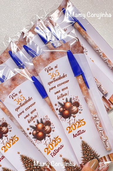 Caneta Bic + Card Ano Novo (3,99 Cada)