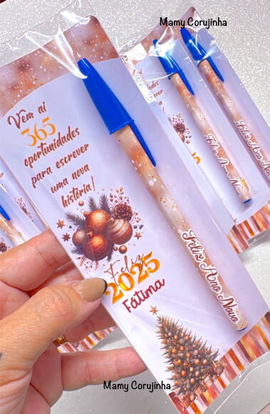 Caneta Bic + Card Ano Novo (3,99 Cada)