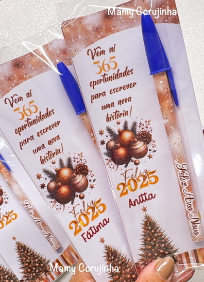 Caneta Bic + Card Ano Novo (3,99 Cada)