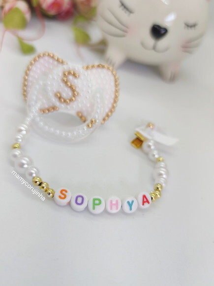 Chupeta com nome Sophya