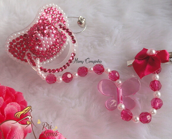 Chupeta coroa Pink