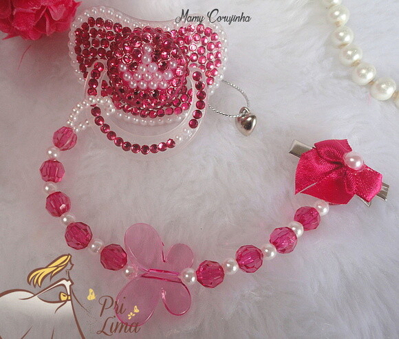 Chupeta coroa Pink