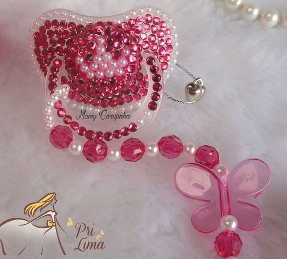 Chupeta coroa Pink