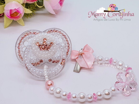 Chupeta fase 2 + prendedor simples Princess