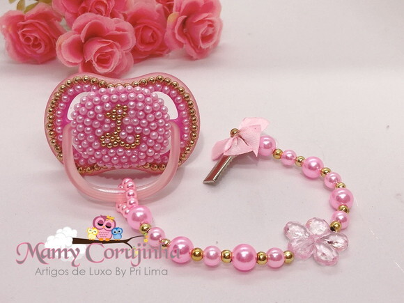 Chupeta L rosa luxo