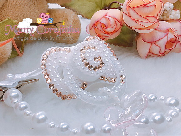 Chupeta Lillo strass rosinha clean G