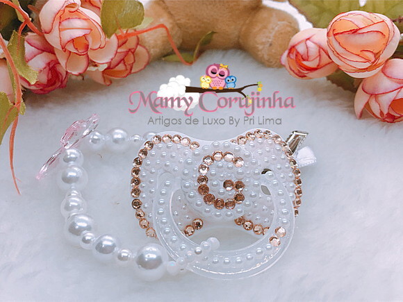 Chupeta Lillo strass rosinha clean G