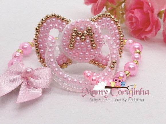 Chupeta luxo rosa M