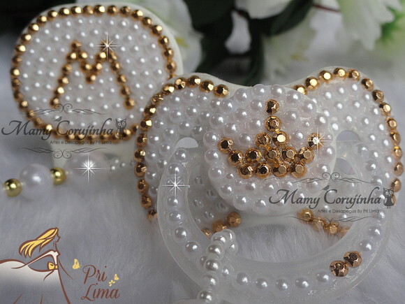 Chupeta Princess + prendedor Luxo M