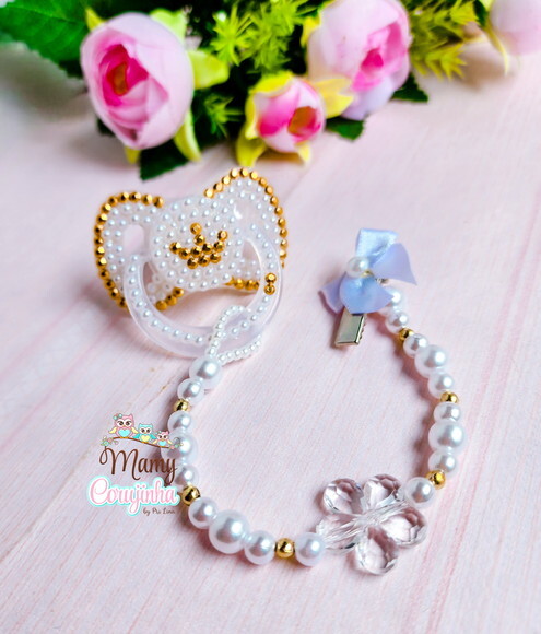 Chupeta Princess Dourado