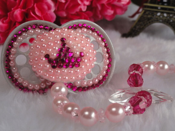 Chupeta Princess rosa bebe e Pink