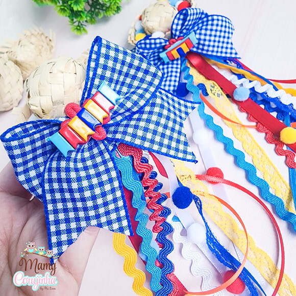 Duplinha Chapeuzinho Azul Xadrez