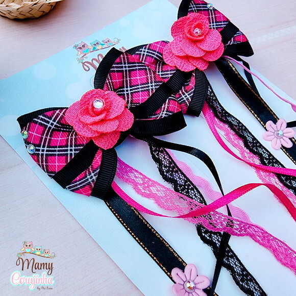 Duplinha de Laço Pink com Fitas