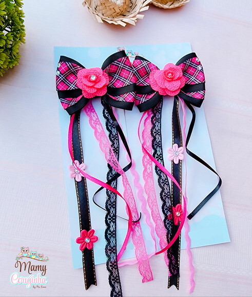 Duplinha de Laço Pink com Fitas
