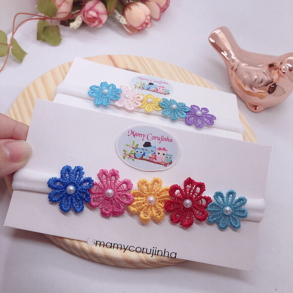 Faixa florzinhas rendinhas