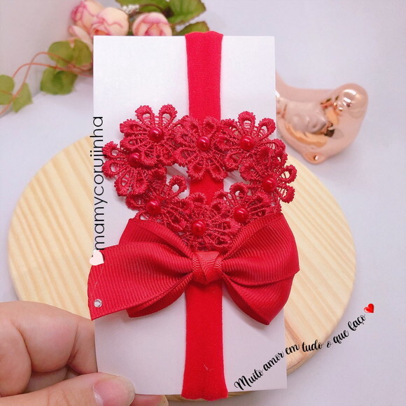 Faixa spring love Vermelho