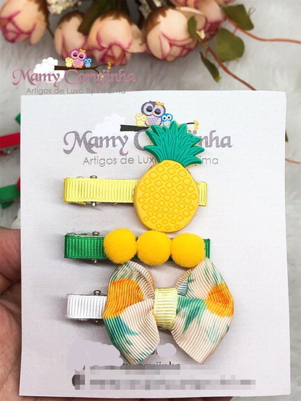 Hair Clips Abacaxi