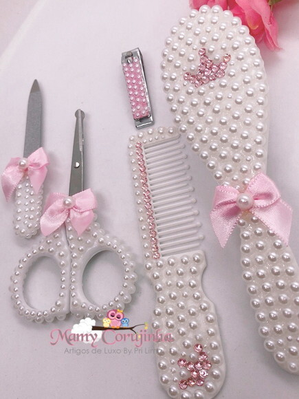 Kit branco com rosa bebe