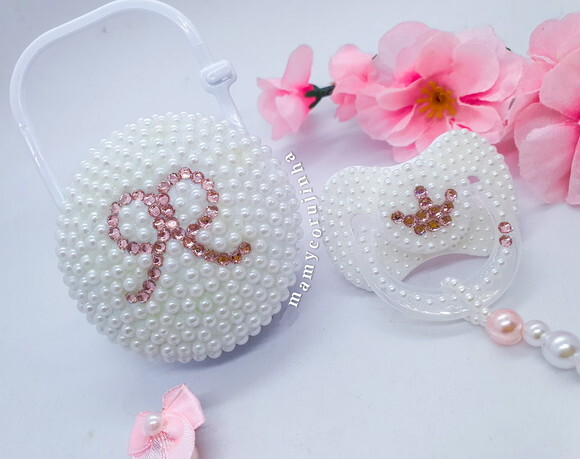 Kit Chupeta + porta chupeta + prendedor princess