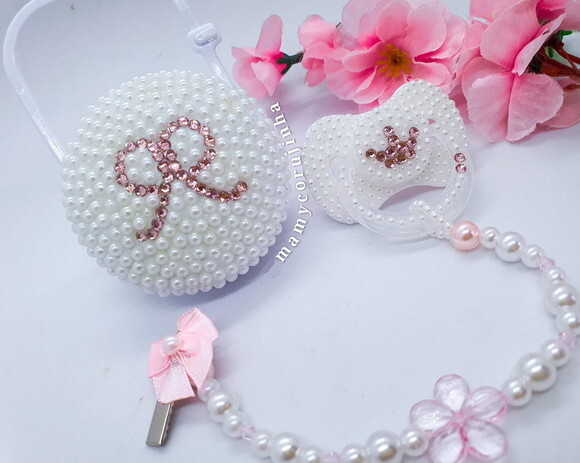 Kit Chupeta + porta chupeta + prendedor princess