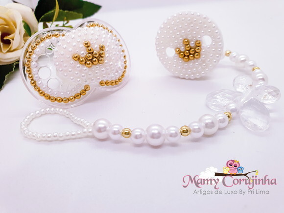 Kit Chupeta MAM+ prendedor Luxo Princess