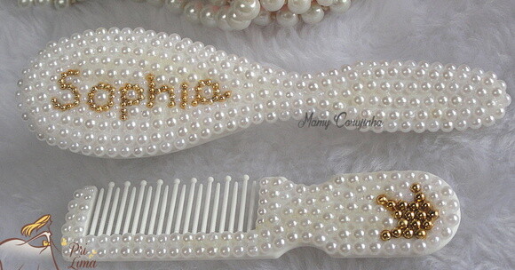 Kit escova + pente nome