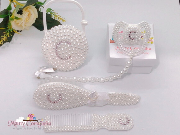 Kit Luxo C prata com branco