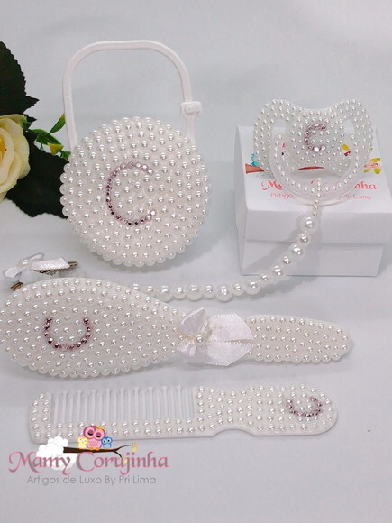 Kit Luxo C prata com branco