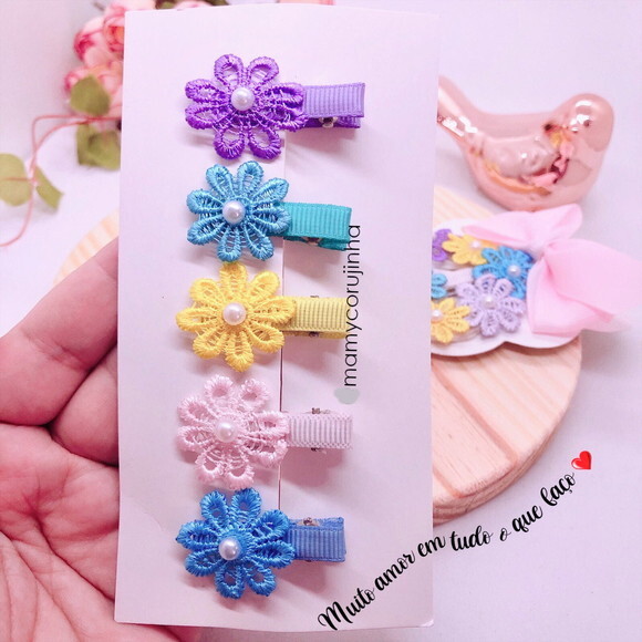 Kit Mini clips de cabelo Candy Color