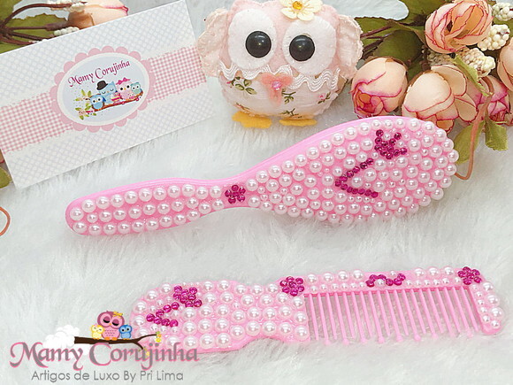 Kit Pente + escova rosa V