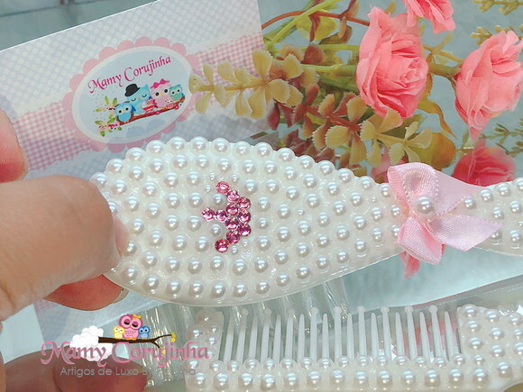 Kit Pente escova rosa Princess