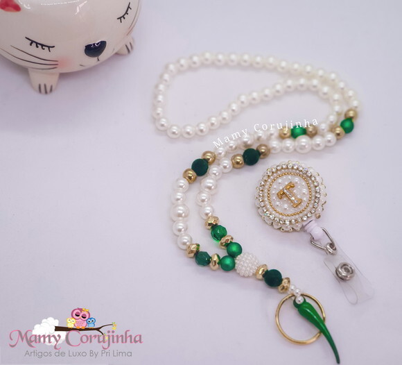 KIT PORTA CRACHÁ RETRÁTIL + CORDÃO T