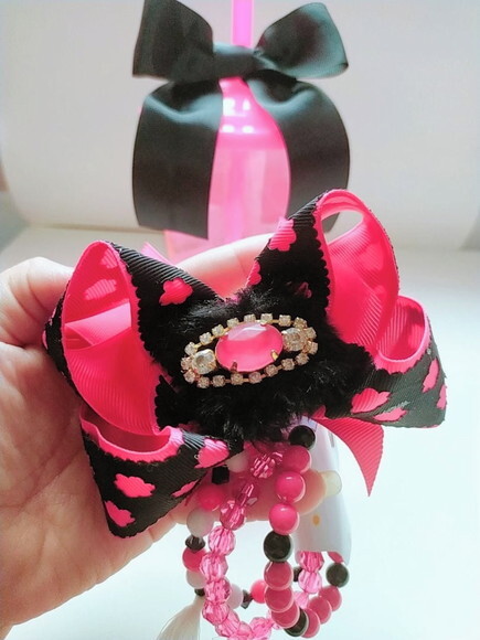 Kit Presenteável Pink com preto laço