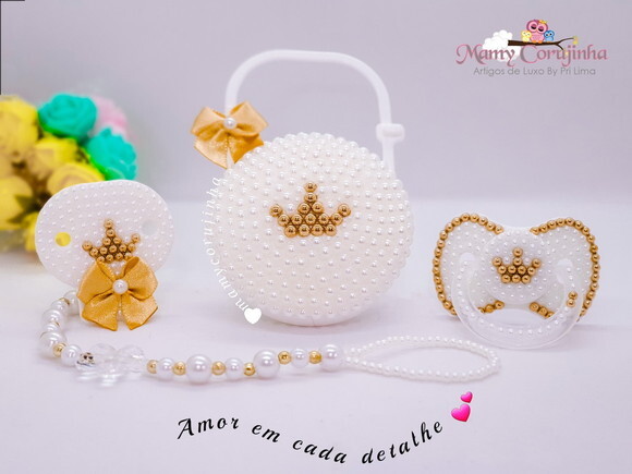 Kit trio luxo branco coroa