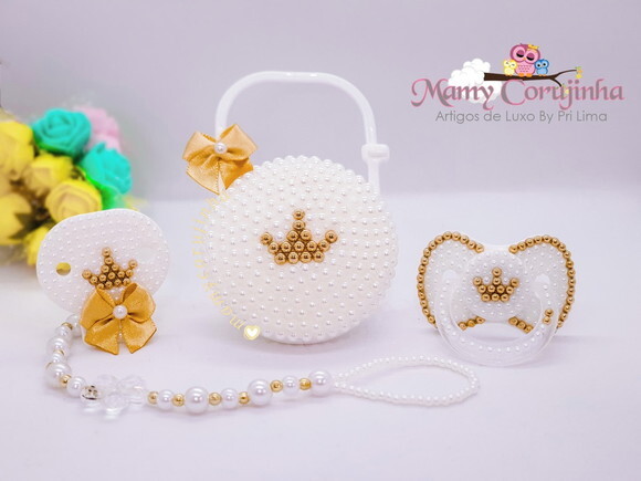 Kit trio luxo branco coroa