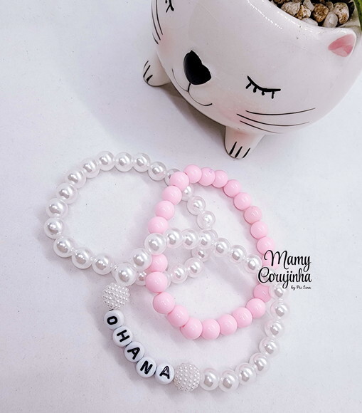 Kit Trio Pulseiras Ohana Rosa