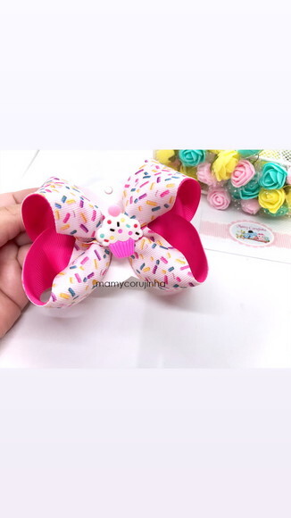 Laço docinho granulado Pink