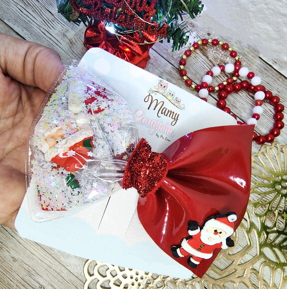 Laço Natal Emborrachado + Trio Pulseira