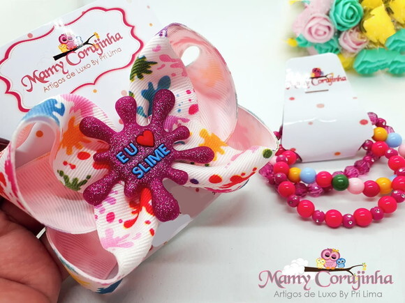 LAÇO SLIME + TRIO DE PULSEIRAS