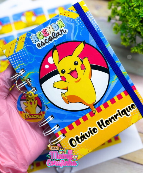 Mini Agenda Tamanho A6 Pikachu