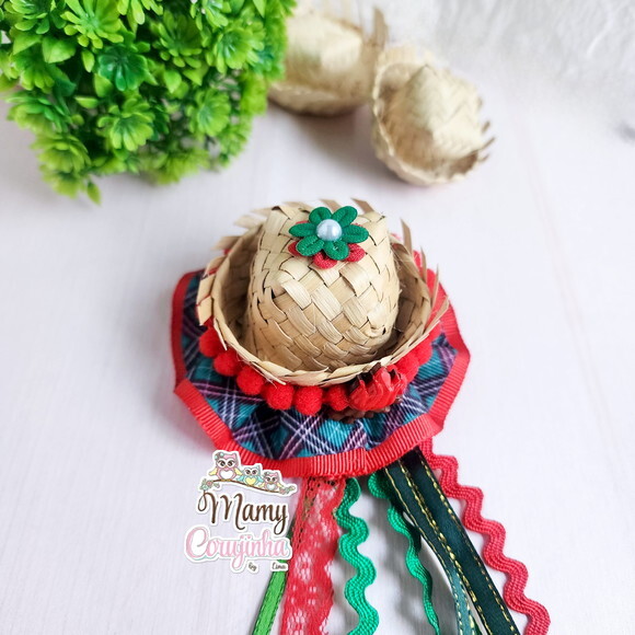 Mini Chapéu Pipa Verde e Vermelho
