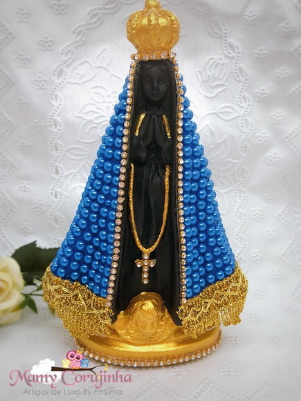 Nossa Senhora 20cm em Pedrarias azul