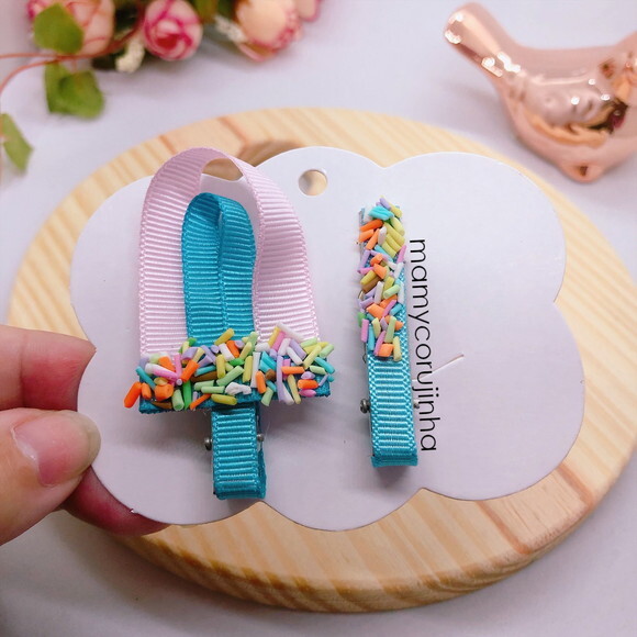 Par Hair Clips sorvetinho