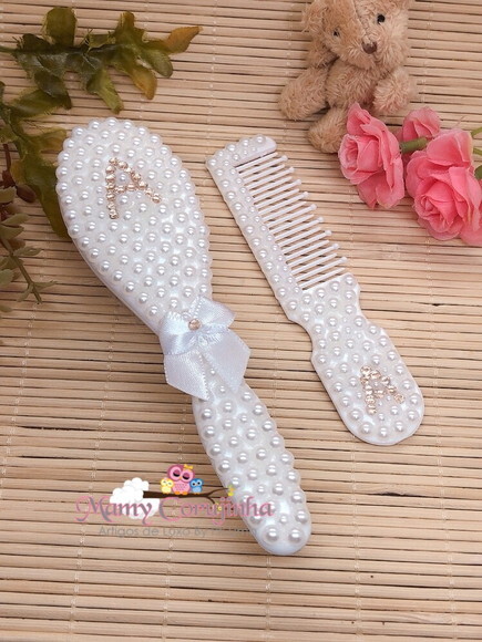 Pente + escova A rosa clean