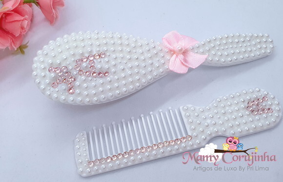 Pente + escova Branco A princess