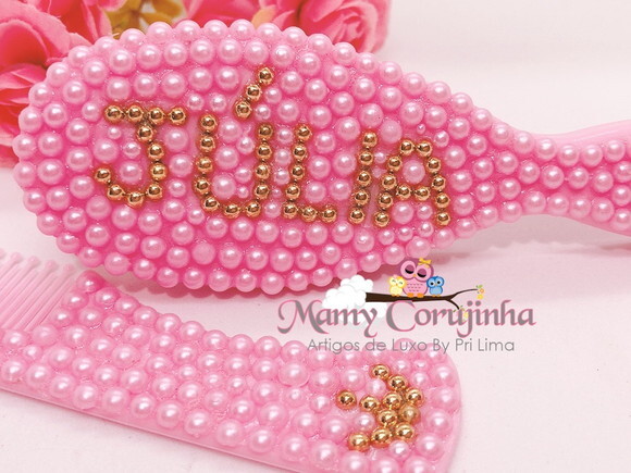 Pente + escova Júlia Pink