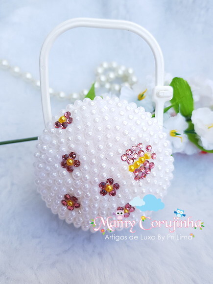 PORTA CHUPETA FLORES E BORBOLETA