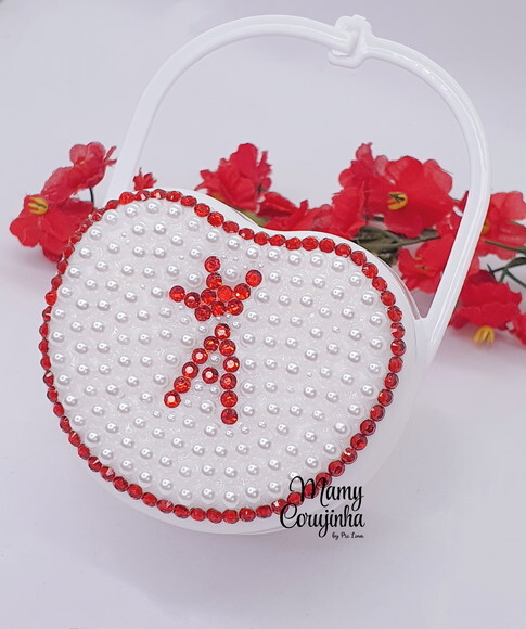 Porta Chupeta Princess Vermelho a